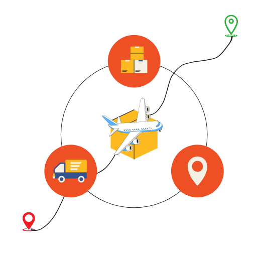 MIMO micro-crochet jewelry package in transit, showing the delivery stage of the order process
