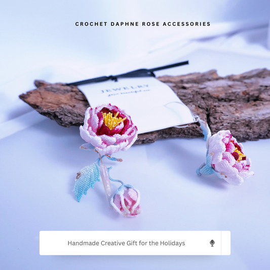 Handmade Crochet Daphne Rose Accessories