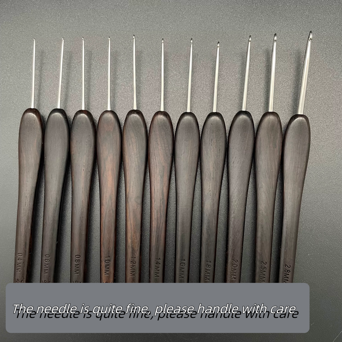 Blood Sandalwood Handle Crochet Hook 0.1mm-0.4mm Ergonomic Crochet Knitting Needle Knitting Hook Crochet Yarn Gift Crochet Tool