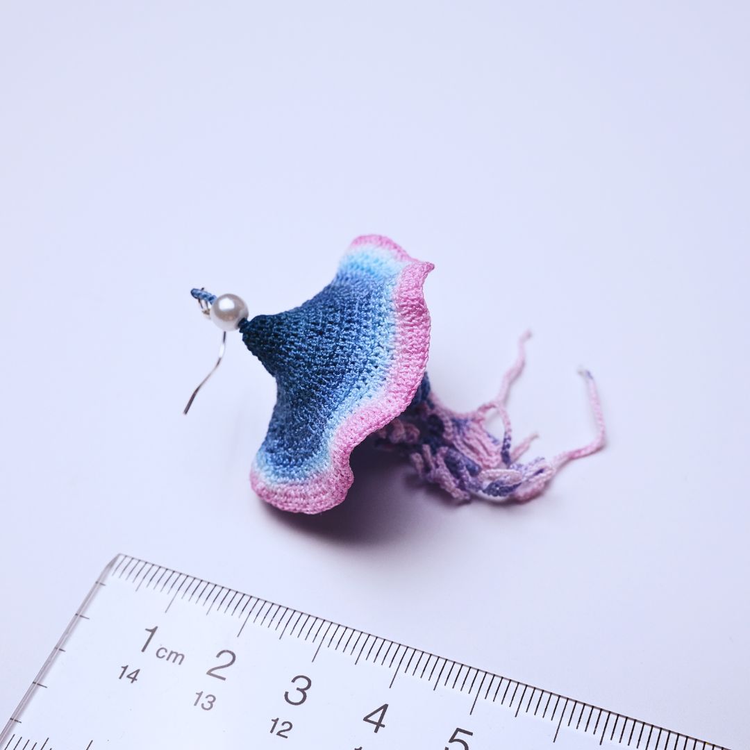 Crochet Jellyfish Earrings