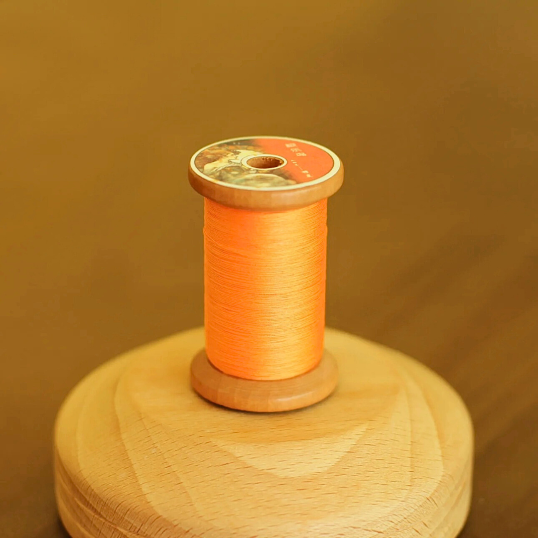 Micro crochet lace thread in bird of paradise orange, Egyptian cotton, size 100