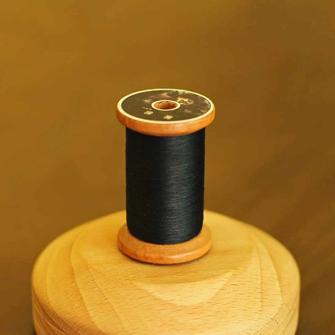 Micro crochet lace thread in black, Egyptian cotton, size 100