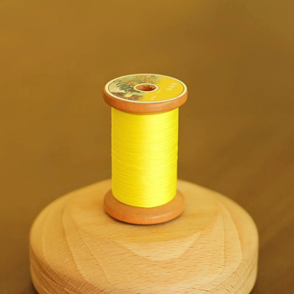 Micro crochet lace thread in sunset straw yellow, Egyptian cotton, size 100
