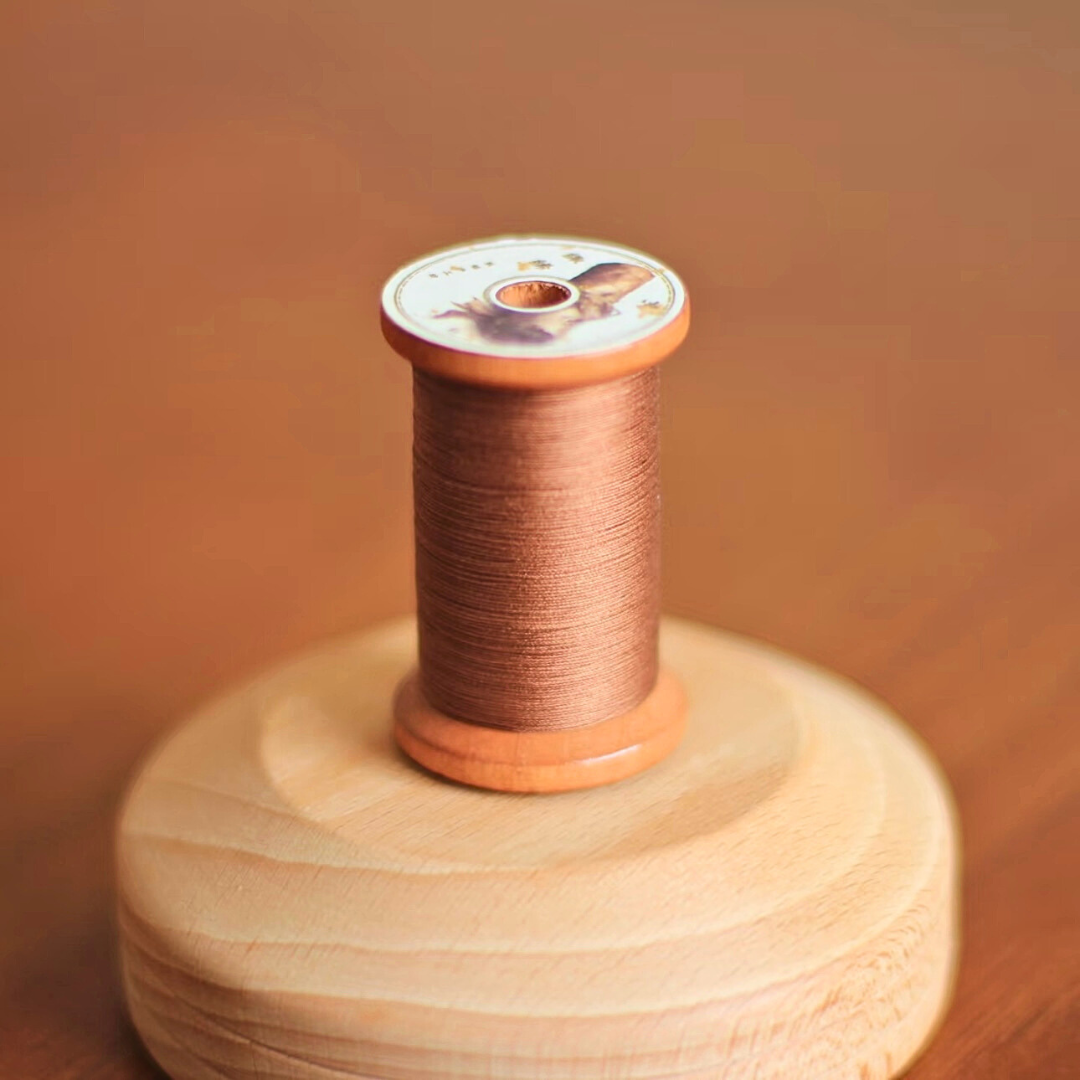 Micro crochet lace thread size 80 in chestnut brown