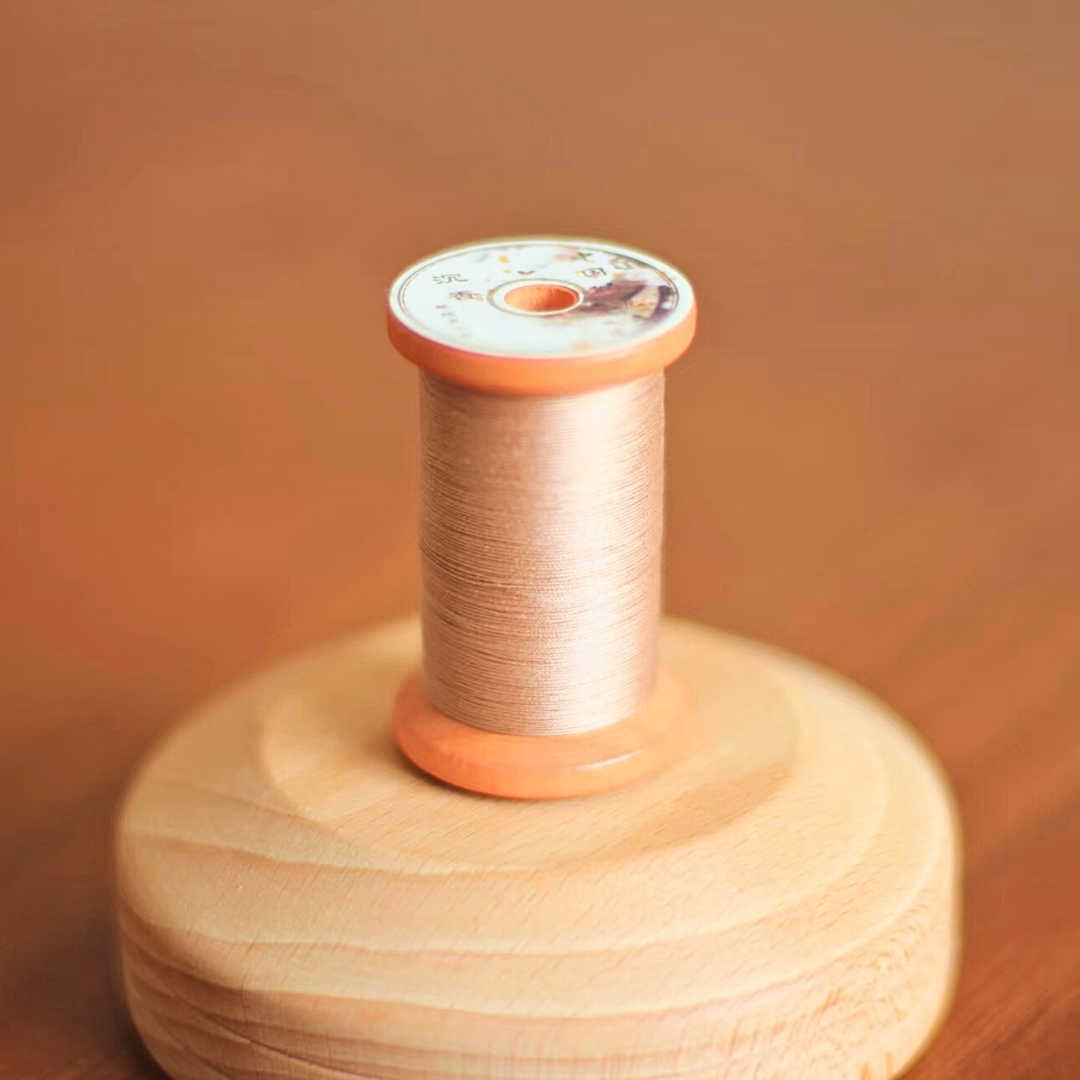 Micro crochet lace thread size 80 in coffee brown