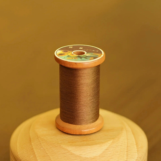Micro crochet lace thread in dark brown, Egyptian cotton, size  100