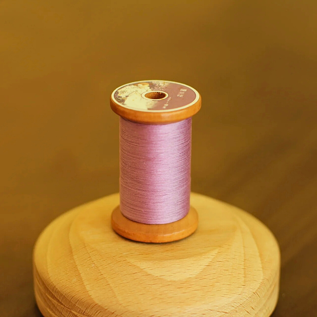 Micro crochet lace thread in dark orchid purple, Egyptian cotton, size 100