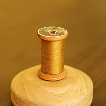 Micro crochet lace thread in deep umber, Egyptian cotton, size  100