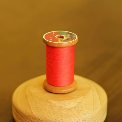 Micro crochet lace thread in flame red, Egyptian cotton, size 100