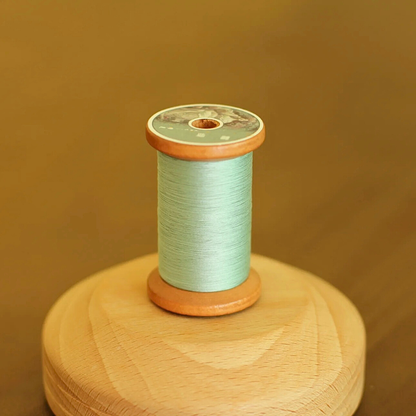 Micro crochet lace thread in frost green, Egyptian cotton, size 100