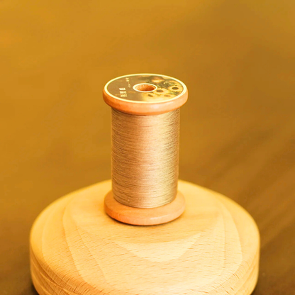Micro crochet lace thread in golden brown, Egyptian cotton, size  100