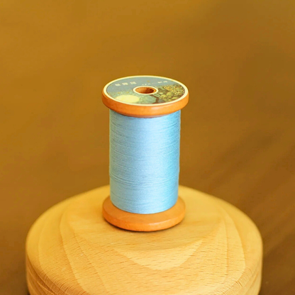 Micro crochet lace thread in happy blue, Egyptian cotton, size 100