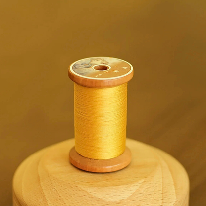 Micro crochet lace thread in honey gold, Egyptian cotton, size 100