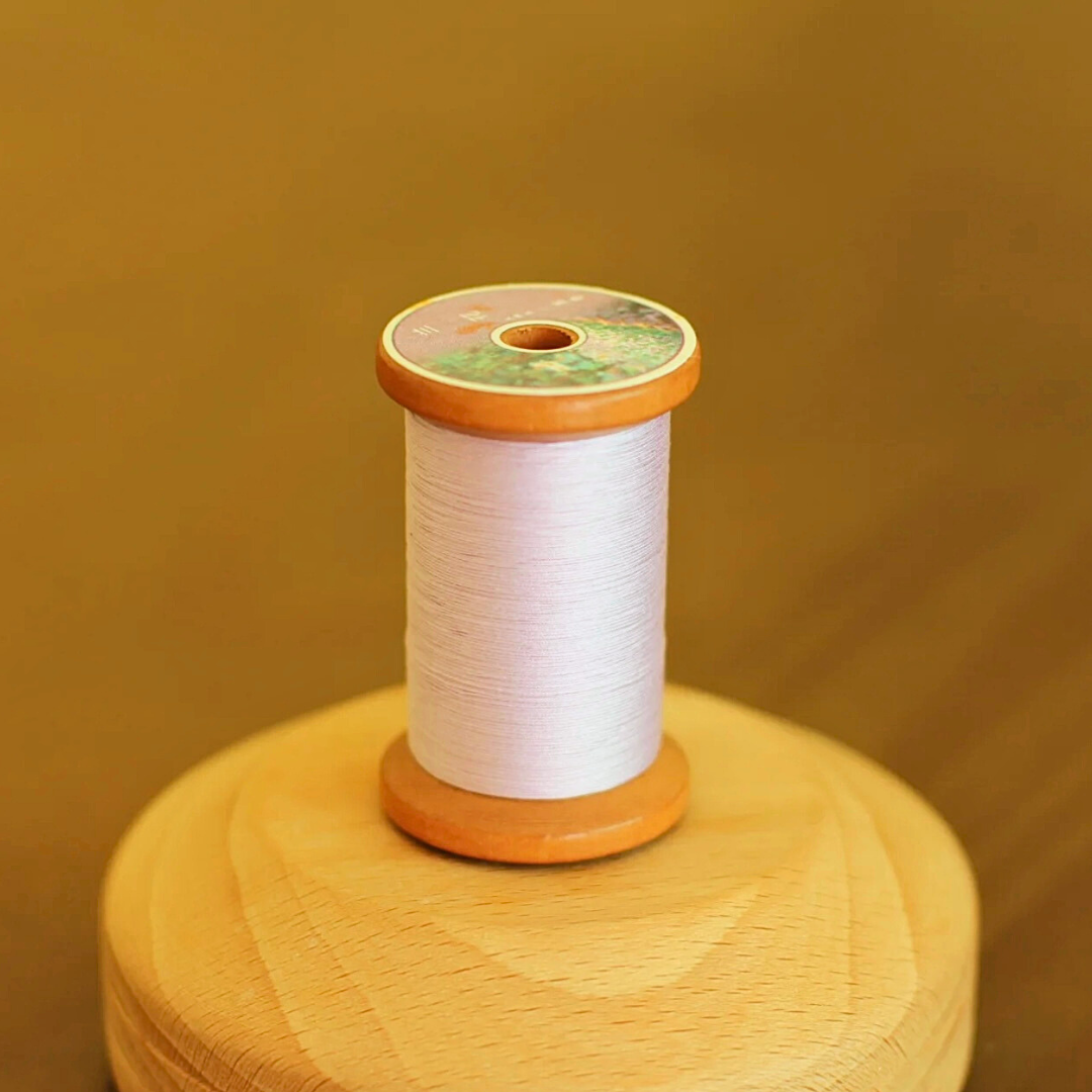 Micro crochet lace thread in light orchid purple, Egyptian cotton, size 100