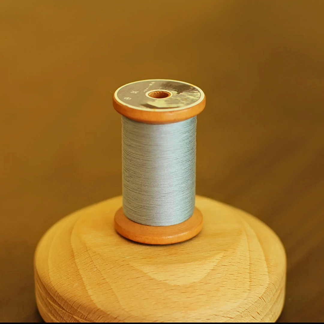 Micro crochet lace thread in medium grey, Egyptian cotton, size 100