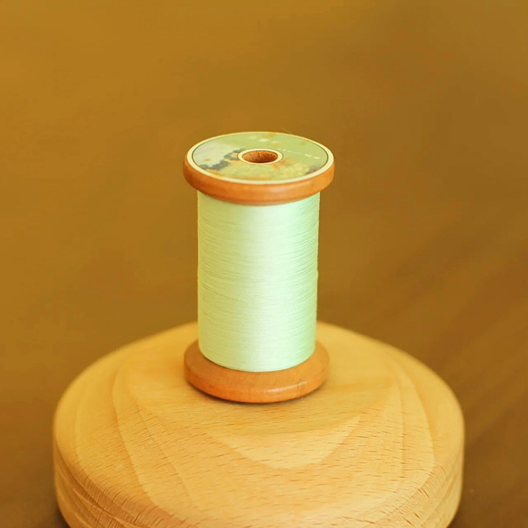 Micro crochet lace thread in pale aqua, Egyptian cotton, size 100