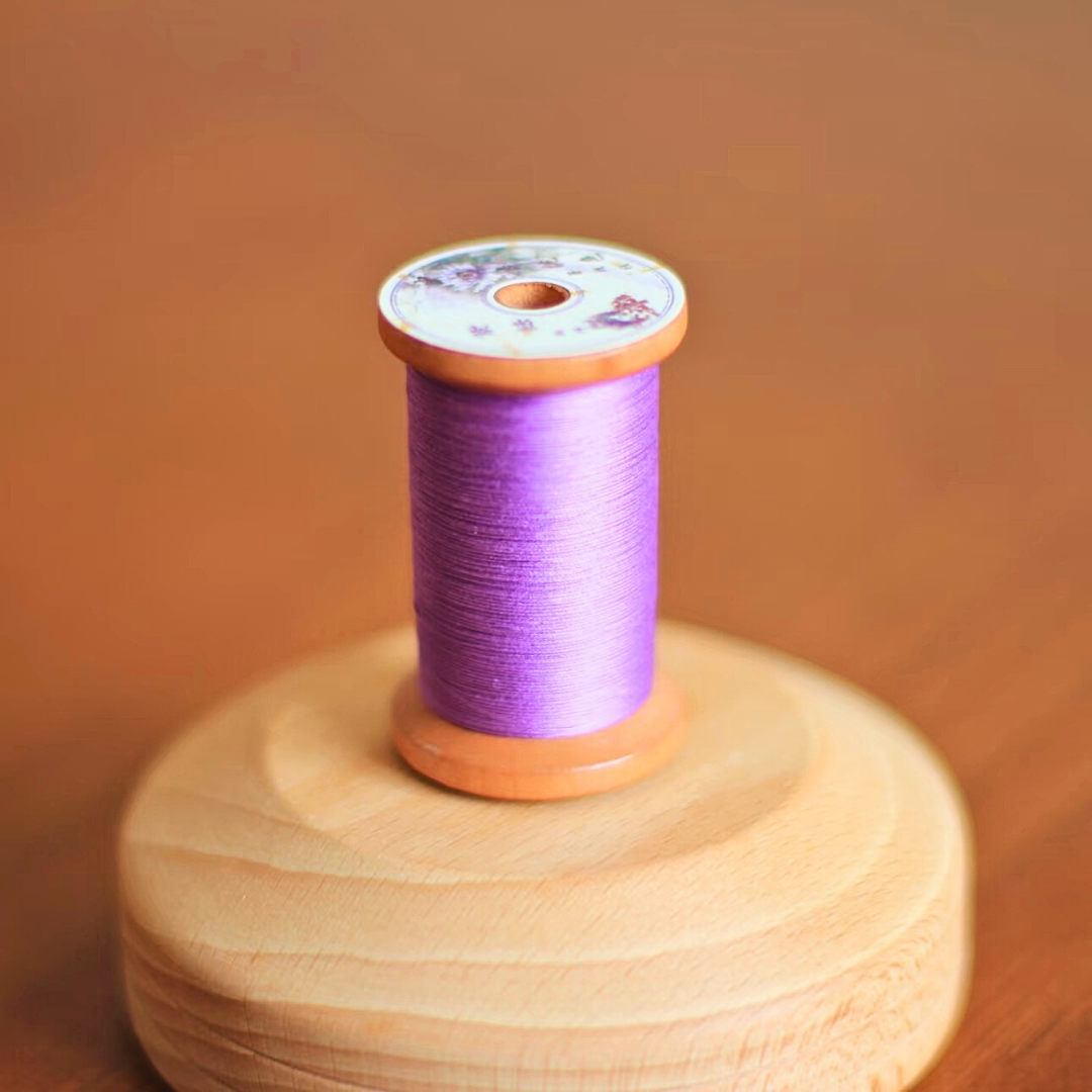 Micro crochet lace thread size 80 in deep purple