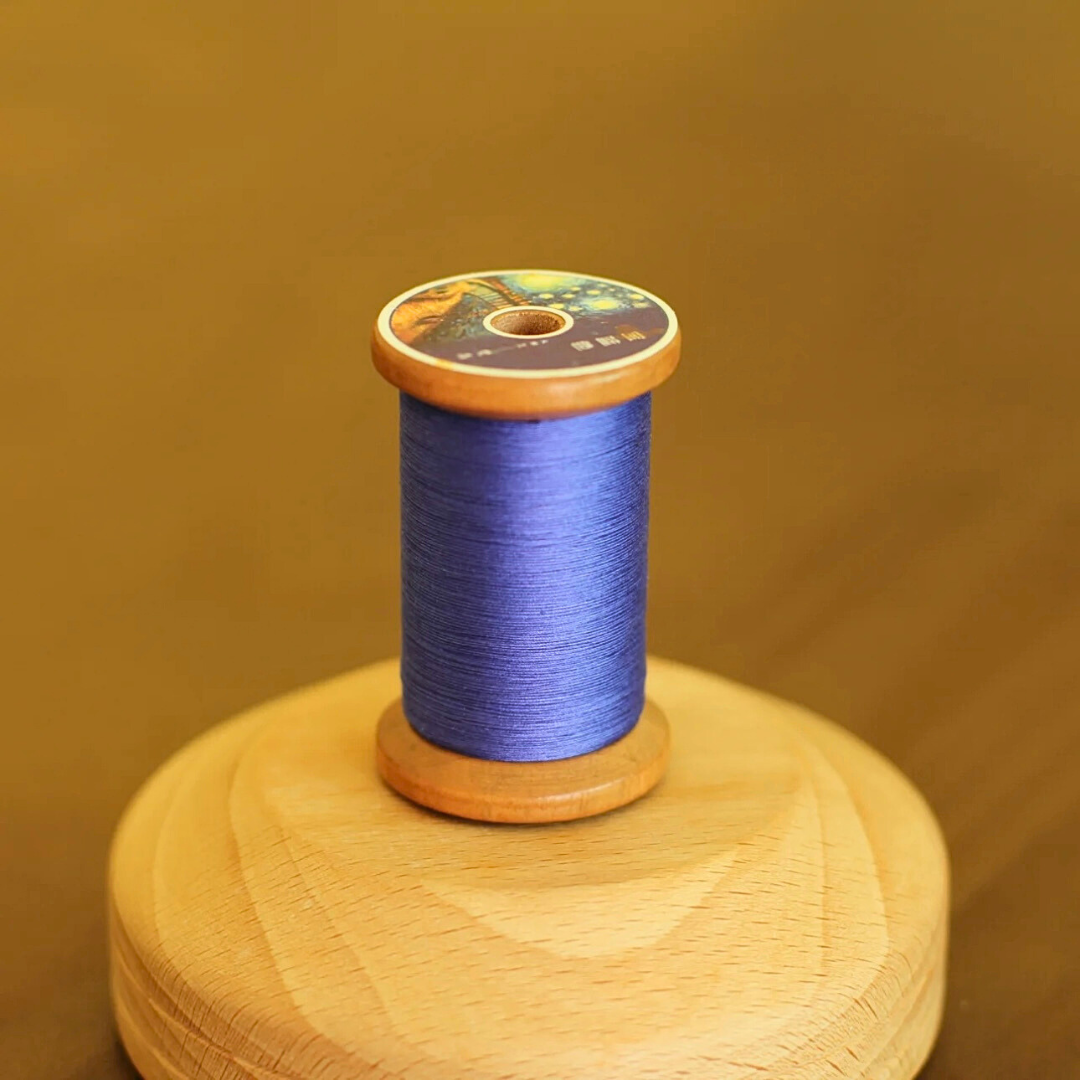 Micro Crochet Lace Thread – Blue · Size 100