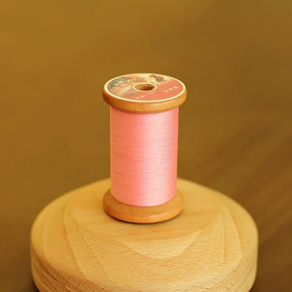 Micro crochet lace thread in strawberry ice pink, Egyptian cotton, size 100