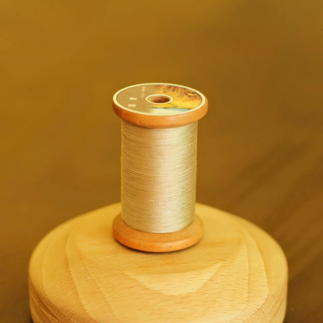 Micro crochet lace thread in taupe brown, Egyptian cotton, size 100