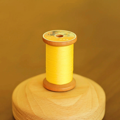 Micro crochet lace thread in yellow orange, Egyptian cotton, size 100