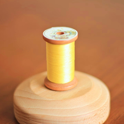 Micro crochet lace thread size 80 in bright yellow