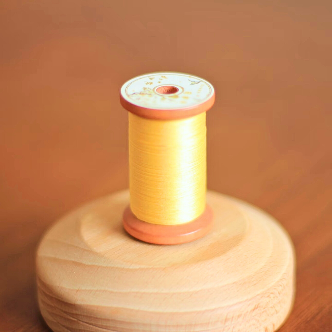 Micro crochet lace thread size 80 in orange yellow
