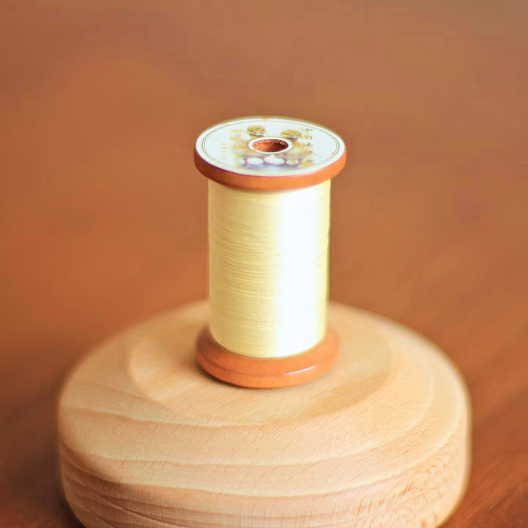 Micro crochet lace thread size 80 in soft goose yellow