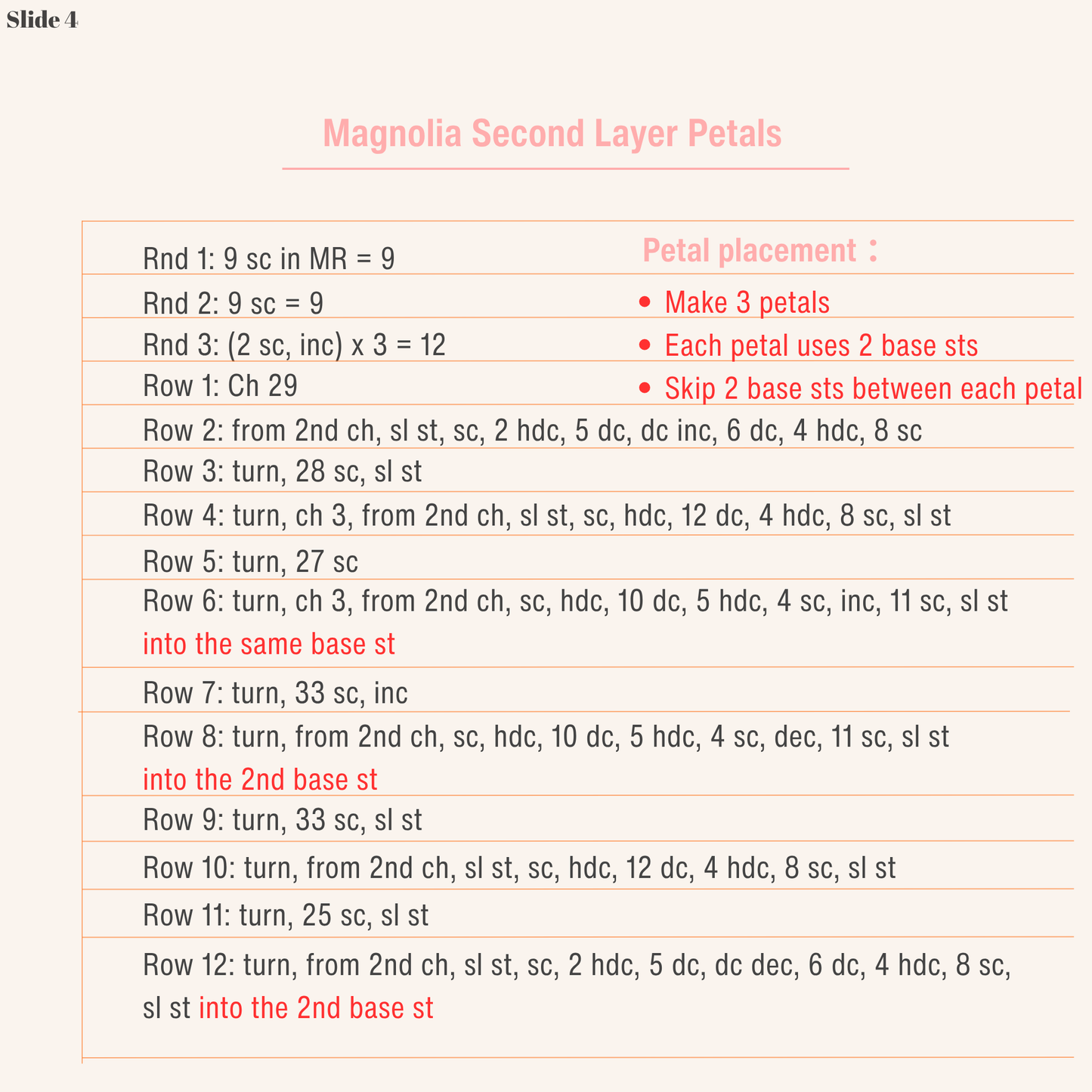 Micro Crochet Magnolia Pattern