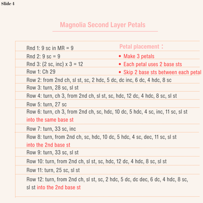 Micro Crochet Magnolia Pattern