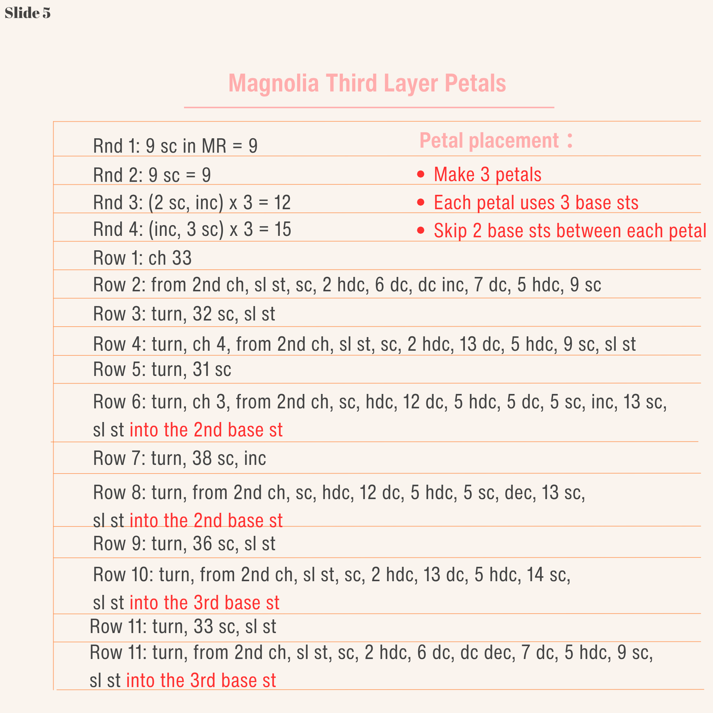 Micro Crochet Magnolia Pattern