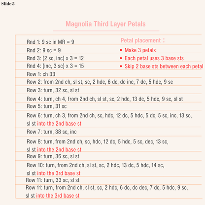 Micro Crochet Magnolia Pattern