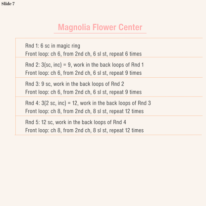 Micro Crochet Magnolia Pattern