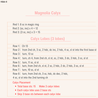 Micro Crochet Magnolia Pattern