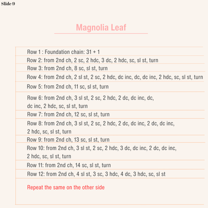 Micro Crochet Magnolia Pattern