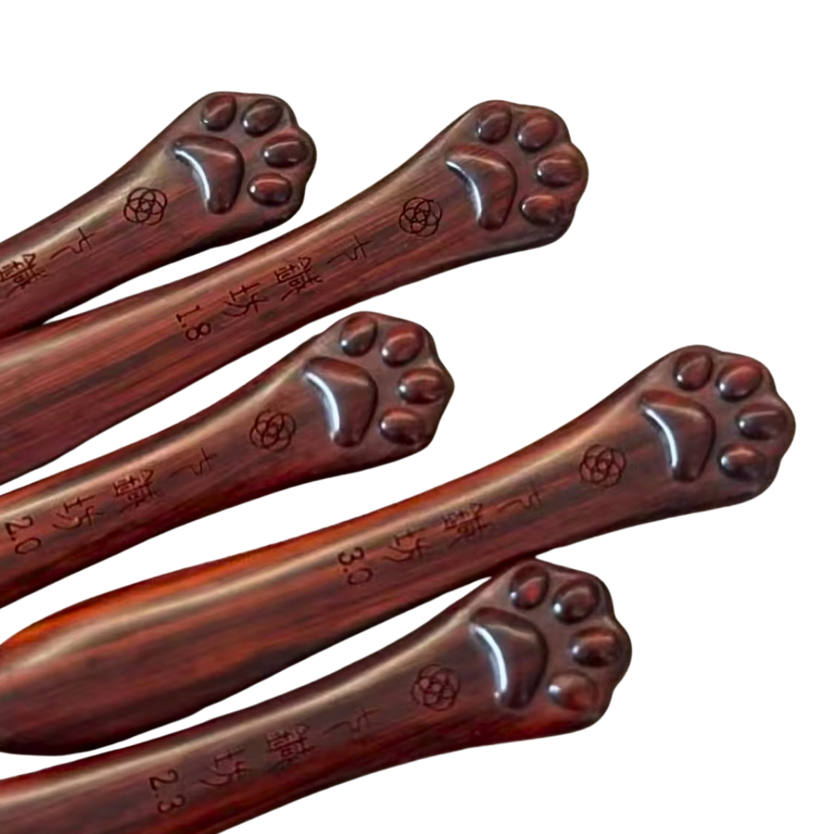 Bloodwood cat paw handle micro crochet hook for fine thread crochet