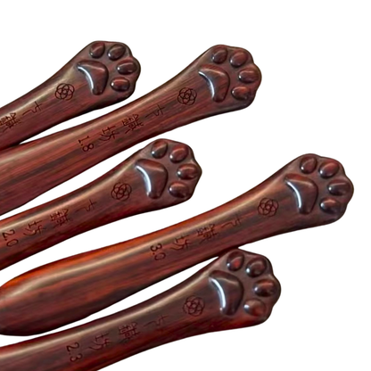 Bloodwood cat paw handle micro crochet hook for fine thread crochet