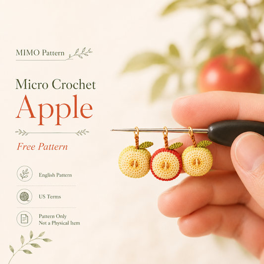 Free Micro Crochet Half Apple Earrings Pattern