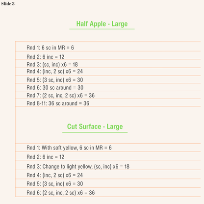 Free Micro Crochet Half Apple Earrings Pattern