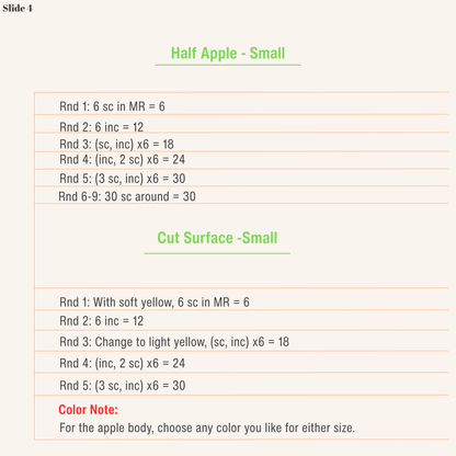 Free Micro Crochet Half Apple Earrings Pattern