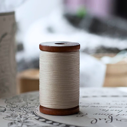 Natural white Egyptian cotton lace thread spool for micro crochet