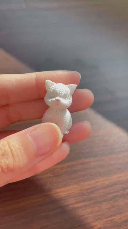 Micro-Crocheted Squat Cat — Perfectly Customized for Your Fur Baby